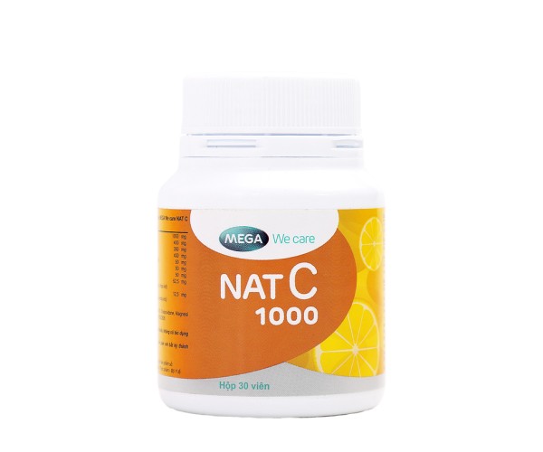 Viên uống bổ sung Vitamin C Nat C 1000 (30 viên/lọ)